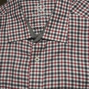 (XXX) Bugatchi Cuomo shaped fit long sleeve chkrd shirt
